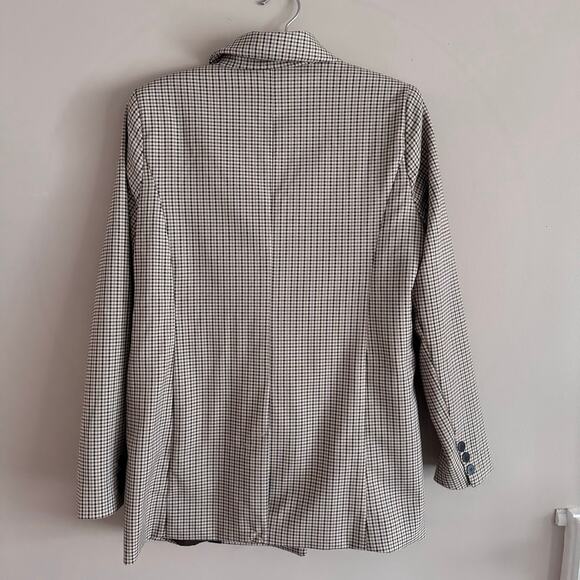 Joie Plaid Double Breasted Blazer Jacket Tan Neutral Size Extra Small XS - Picture 6 of 6